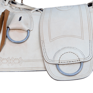 Arreio Charuto Grande Amarrado c/ Couro Arg. Inox - Imagem 4