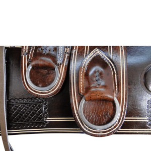 Arreio Pant. Acento Suador Couro. Esp. Pintado Arg. Inox - Imagem 4