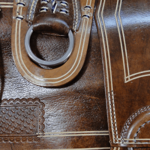 Arreio Pantaneiro Modelo São José Amarrado Pintado  Argola Inox - Imagem 4